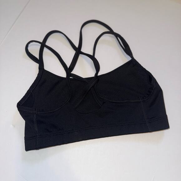Nike Dri‑FIT Strappy Sports Bra Small Black Low Impact Removable Pads Swoosh - Picture 7 of 10
